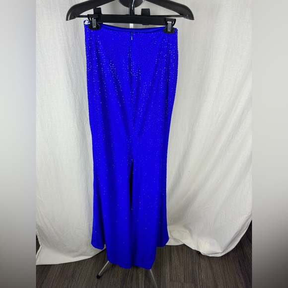 La Femme Royal Blue Rhinestone Jersey Skirt Size 6 NWT - Picture 7 of 13